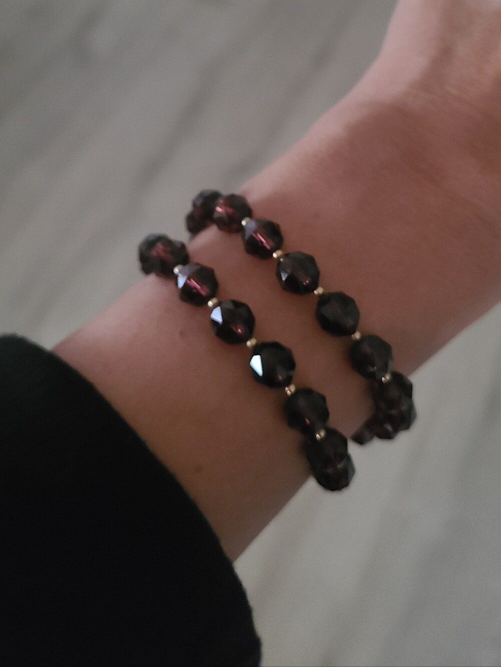 Swarovski Deep Garnet Colored Crystal Bracelet- Pre-Owned Condition